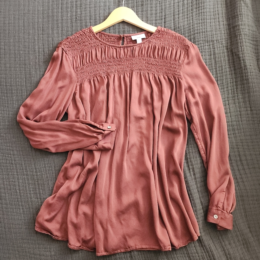 Smocked A-Line Top
